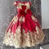 Fille Robes Rouge De Noël Fête D'anniversaire Robe Fleur Filles Pour Robe De Mariage Formelle Enfants Adolescent Vêtements 8 10 Ans