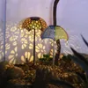 Lampu Seni Payung Surya Taman Luar Ruangan Tahan Air Besi Tempa Плагин Rumput Lanskap Halaman Dekorasi Proyeksi Pen