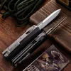 최신 마이크 184-10 년대 시그니처 시리즈 Glykon Automatic Knife 3.5 "D2 더블 에지 블레이드 T6061 항공 알루미늄 손잡이 티타늄 오버레이 전술 생존 나이프