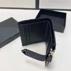 Luxury Saffiano Triangle Kort plånböcker Kort Holder Womens Mens Designer med Box Cardholder Smooth Leather Coin Purses Wallet 9 C270s