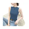 Women's Tanks Camis Designer Womens Knits Tees t Shirts Sleeveless Woman Summer Short Shirtpra Lady Slim Vests Ice Silk Camisole Topszp61