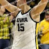 College basketbal draagt ​​op maat Iowa Hawkeyes 2020 Nieuw geel basketbal #55 Luka Garza 10 Wieskamp 22 McCaffery 5 Fredrick 3 Bohannon Murray White Black Jerseys 4xl
