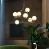Hängslampor modern lätt matsalupphängning armatur levande sovrum kreativa inomhusmöbler lampan LED -belysning