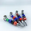 Colorful Dice Shape Hand Pipes Portable Removable Filter Silver Screen Bowl Innovative Design Smoking Handpipes Cigarette Long Holder DHL