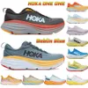 NEW Running Shoes HOKA ONE ONE Bondi 8 Clifton 8 Carbon x 2 Amber Yellow Anthracite Castlerock Lilac Marble Landscape painting seeweed brown men women sports sneakers