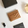 卸売高級デザイナー女性ウォレットウーマンカードホルダースロット財布金属ロゴ付き本物の革製オリジナルボックスレディース