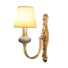 Wall Lamps Modern Lights Foyer Classic Lamp Bedside Porcelain For Bedroom Wand Fixtures Led Copper Sconce Living Room
