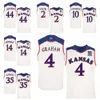 PERSONALIZADO Ncaa College Kansas Jayhawks 4 Sherron Collins Jersey 2022 Final Four Baloncesto 25 Danny Manning Andrew Wiggins 22 Joel Embiid 21 Wi