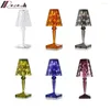 Lampes de table Kartell Usb Rechargeable Lampe Sans Fil Acrylique Cristal Art Pour Chambre El Salon Bureau Restaurant