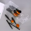 Boîtes de rangement clair acrylique maquillage porte-brosse anti-poussière pinceaux cosmétiques organisateur boîte étui avec couvercle pour outils