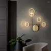 Wall Lamps JMZM Modern Copper Lamp Combination Ring Light For Living Room Bedroom Corridor Aisle Porch Background Decor