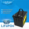 12V 100Ah 120Ah LiFePO4 Battery with LCD 12.8V Lithium Power Batteries 4000 Cycles For RV Campers Golf Cart Off-Road Off-grid Solar Wind and 14.6V charger Grade A