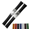 Jawoder Watch Band 20 mm brun vert bleu noir jaune blanc rouge Crocodile de crocodile authentique