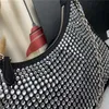 Latest luxurys designers Rhinestone hobo bags beautiful sparkle Diamonds wide strap shoulder bag bling blings Diamante cross body 245N