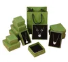 Cajas de joyer￭a organizadora Cajas de anillo de aretes con coj￭n de esponja de tapa para regalos de joyer￭a Muestra de fruta verde