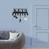 Hooks Decorative Key Holder - Stylish Metal Wall Mounted Holders Organizer With 7 For Hallway Kitchen Garage