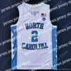 Jerseys de basquete 2021 Jersey de basquete da Carolina do Norte NCAA College com vazamento de armando preto Bacot Anthony Harris Caleb Love Sharpe Walker Kessler Davis Puff John