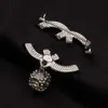 Lyxdesign smycken pärlbrosch kvinnor älskar diamant alfabet inlagd pin brosch mode par klädtillbehör gåva 18k guld pläterad 925 silver
