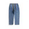 Herenjeans Straight Men Losse denim broek Neutral Bagy Jean Streetwear Casual Solid Color Wide Man Women Hip Hop Pants