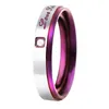 Wedding Rings Titan Stahl Paar Ring Lila Klassische Trendy Unisex Schmuck Liebhaber Geschenk