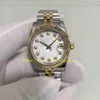 13 Farben Real Po mit Originalbox Damenuhren Lady 278273 Mop Diamant Zifferblatt geriffelte Lünette 31 mm Stahl 18 Karat Gelbgold Automatik262P