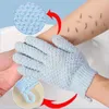 Gant de bain à cinq doigts pour le nettoyage des deux côtés Brosses de douche Gants de massage Brosse de nettoyage SPA Mousse Accessoires de salle de bain RRA899