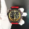 ROJO Nueva llegada serie Relojes con pantalla dual Luminoso deportes casual estudiante todas las funciones funcionan con luz automática Reloj Hombre pulseraw292t