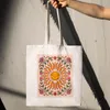 Opbergtassen boho floral series tote canvas tas dames shoppers schouder eco organisator grote handtassen vouwen boodschappen pakket