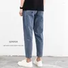 Herenjeans Straight Men Losse denim broek Neutral Bagy Jean Streetwear Casual Solid Color Wide Man Women Hip Hop Pants