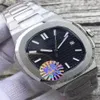 Classic New Automatic Mechanical Men Sapphire Glass Back Transparent Black Blue Dial Glide Sooth Second Luminous Watch AAA 253w