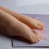 Faux ongles femelles modèle de jambe de pied en silicone