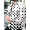 بالإضافة إلى الأحجام 3xl Mans Autumn Blusa قميص غير رسمي طباعة الأكمام طويلة الأكمام بلوزة الربيع بلوزة رجال القمصان هاواي