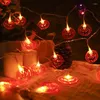 Strängar 210 cm 10ledhalloween pumpa spindel bat spöke sträng ljus hängande lampa hem trädgård bar parti utomhus halloween dekoration