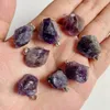 Colgante de piedra natural en bruto, gemas de ágata de cristal de cuarzo Mineral en bruto, colgantes aptos para collar Diy, pendientes, accesorios, bisutería