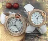 Coppia donna uomo orologio orologio orologi 38mm 33mm diamanti romani anello tre perni business casual cintura in vera pelle movimento al quarzo giapponese super luminoso orologio da polso