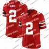 American College Football Wear Custom 2021 Ohio State Buckeyes Football Jersey 1 Fields 2 Olave Young Dobbins 7 Stroud 32 TreVeyon Henderson Garrett Wilson 11 Jaxon