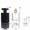 100pcs 30 ml de vidro preto transparente Pursador de garrafa de perfume pode ser preenchido caixa de pulveriza￧￣o de garrafas