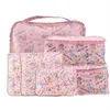 6 em 1 Definir desenhos animados Melody Twin Stars Emon Bags Travel Organizer Ploth Underwear Meias Sacos de armazenamento Y200714247H