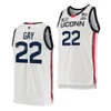 Custom NCAA UConn Huskies College Jersey Basketball University 3 Jeremy Lamb 22 Rudy Gay 32 Richard Hamilton Ray Allen 34 Kemba Walker 15 BE