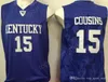 Anpassade Kentucky Wildcats Jerseys College Basketball DeMarcus Cousins ​​15 John Wall 11 Davis 23 Skal Labissiere 1 Karl Karl-Anthony Towns 12