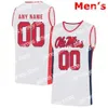 Pallacanestro Nik1 NCAA Ole Miss Rebels Maglia da basket 0 Blake Hinson 1 Austin Crowley 10 Carlos Curry 11 Franco Miller Jr Cucita personalizzata