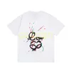 Heren zomer handgeschilderde graffiti t-shirt dames korte mouw casual tees paren zwart witte tops maat xs-l