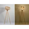 Lampadaires asiatique bambou lampe rétro bois art trépied luminaires pour salon chambre chevet canapé carré El debout lumières
