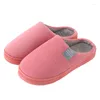 Slippers Women Winter Warm Indoor Home Cotton House Shoes Platform Soft Non-Slip Men Bedroom Cute Plush