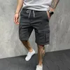 Shorts maschile in maschi comodi pantaloni solidi maschili pantalone cargo tasca slim cobbre estate ragazzo