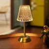 Lampes de table lampe Rechargeable tactile cristal USB veilleuse barre créative Restaurant chevet atmosphère décoration de la maison