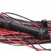 Fetish Black Red PU Leather Whip Flogger Maniglia Sculacciata Paddle Knout Flirt BDSM Gioco per adulti Giocattoli erotici per donne Coppie