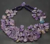 Guaiguai Jewelry Natural Ametrine Грубая круглая ограбленное фиолетовое ожерелье -аметист Crystal Cz Pave ConnecT