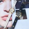 Modemärke klockor för kvinnor flicka femspetsig stjärna bin stil läder rem kvarts handledsur g781995
