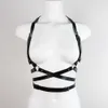 Donne Punk Pelle Sexy Lingerie Harness Bra Bdsm Giarrettiera Fashion Body Bondage Cage Top Bretelle Cinghie Harajuku Spada Cintura